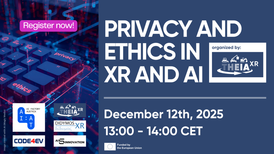 Webinar Privacy and Ethics in XR and AI