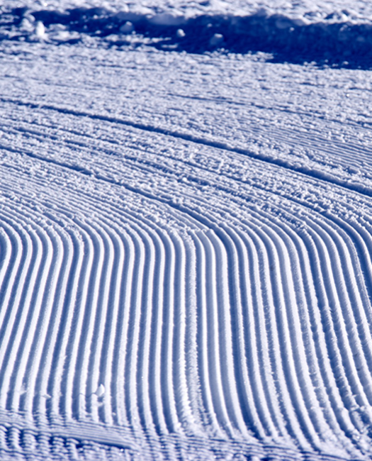 groomed slope